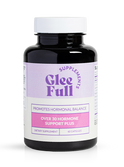 Bottle of Over 30 Hormone Support Plus supplement on a white background