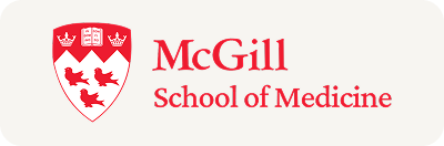 McGill School of Medicine logo with red text and shield on a white background