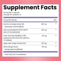 Supplement Facts panel: 2 capsule serving, 30 servings. Ingredients per serving: 500mg Waist Trimming Complex (Cascara Sagrada, Aloe ferox, Senna Leaf, Buckthorn Bark), 275mg Pro Gut Health Matrix (L-Glutamine, FOS, Cayenne, Silymarin, XOS), 250mg Advanced Digestion Complex (Fennel Seed, Bentonite Clay), and 190mg Enhanced Detox (Burdock, DGL, Slippery Elm).